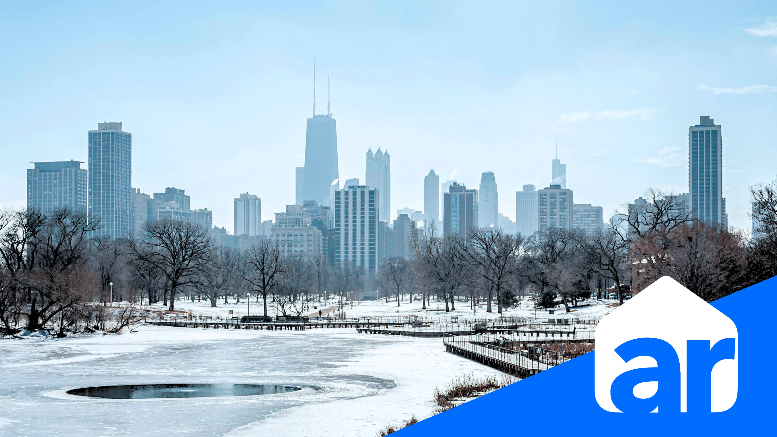 photo of downtown chicago in winter